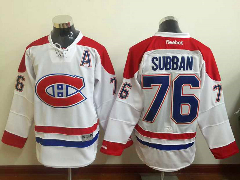 Canadiens 76 P. K. Subban White Reebok Jersey